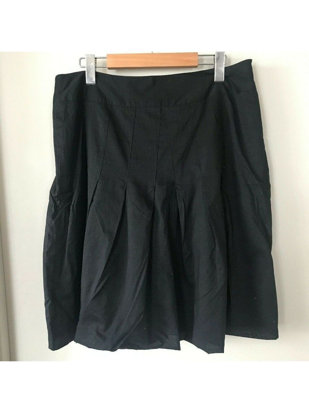 Apostrophe Black Skirt Size 12 100% Cotton